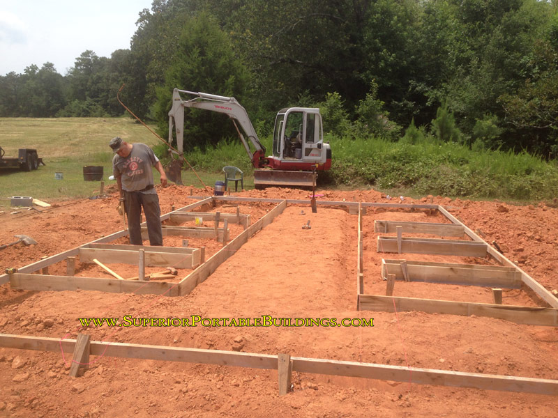 Building the 18' wide x 30' long concrete kennel floor.