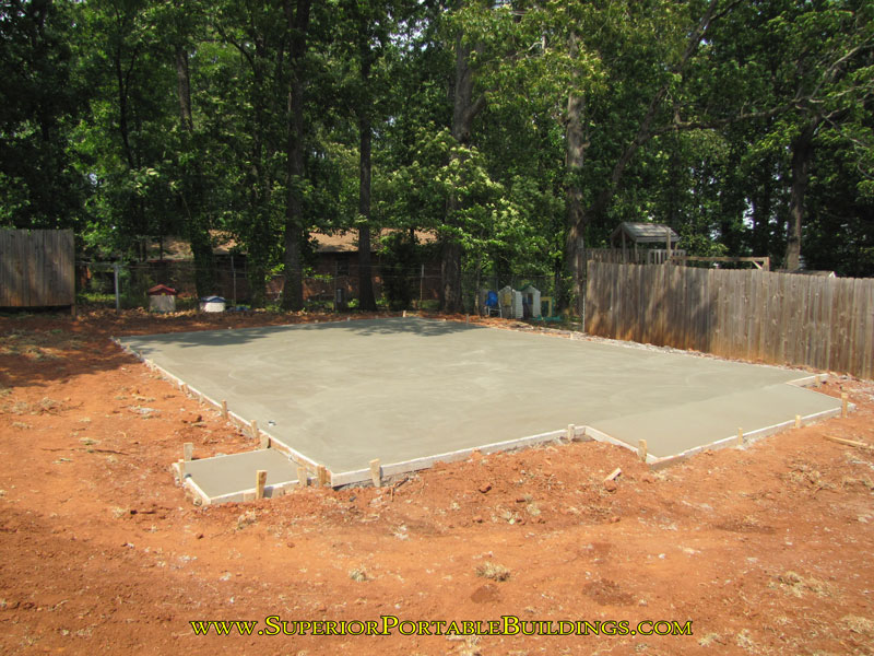 24 wide by 30 long concrete building slab 1