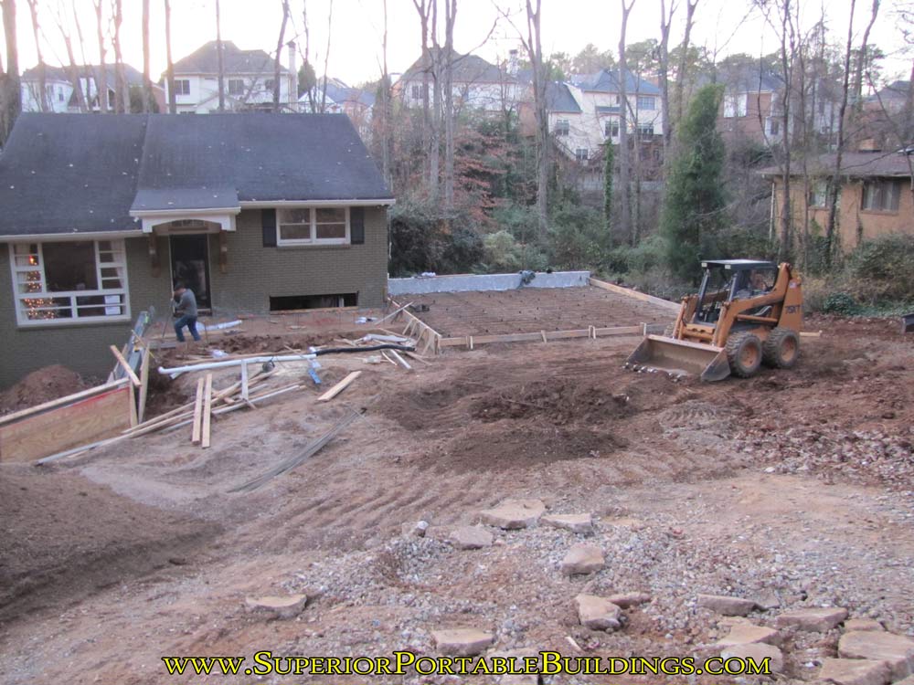Getting ready to pour the garage slab.