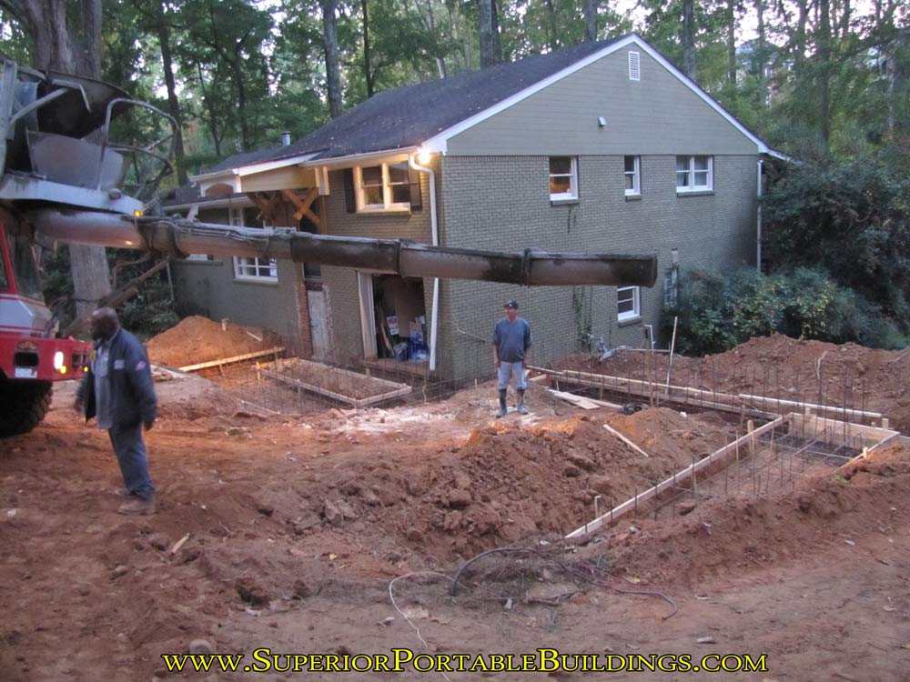 Setting footing forms