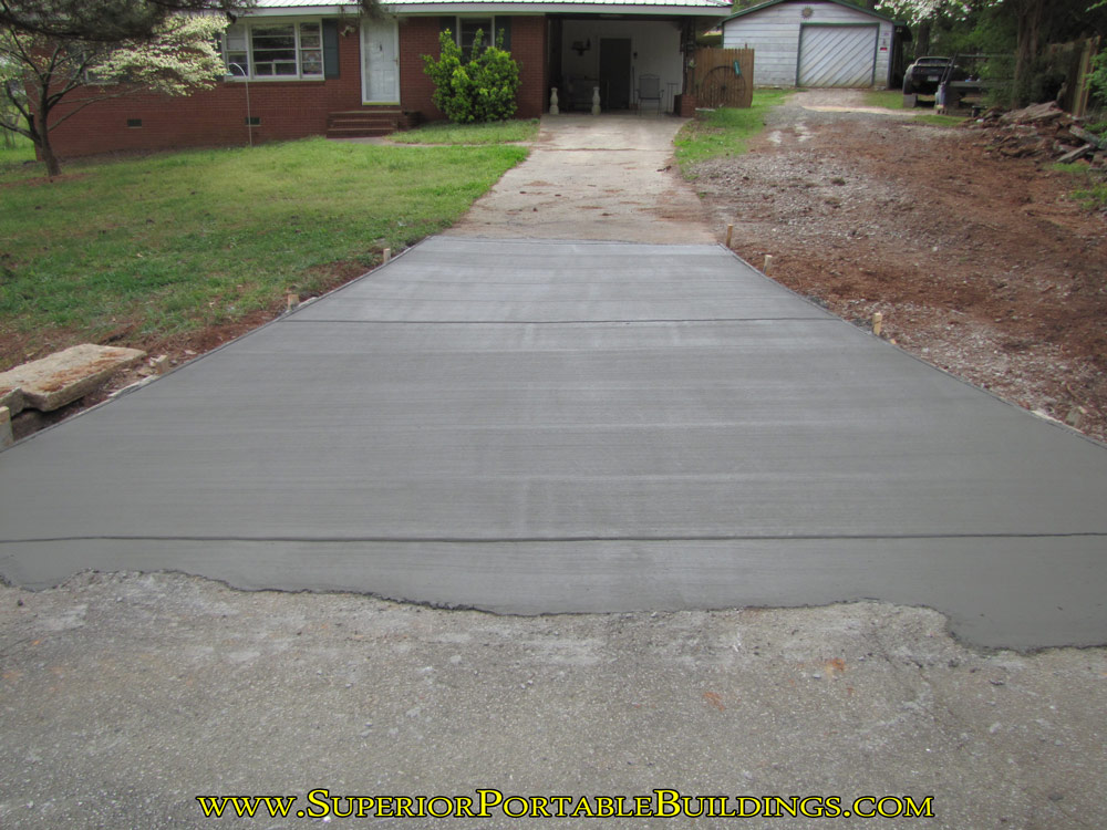 Driveway repair completed.