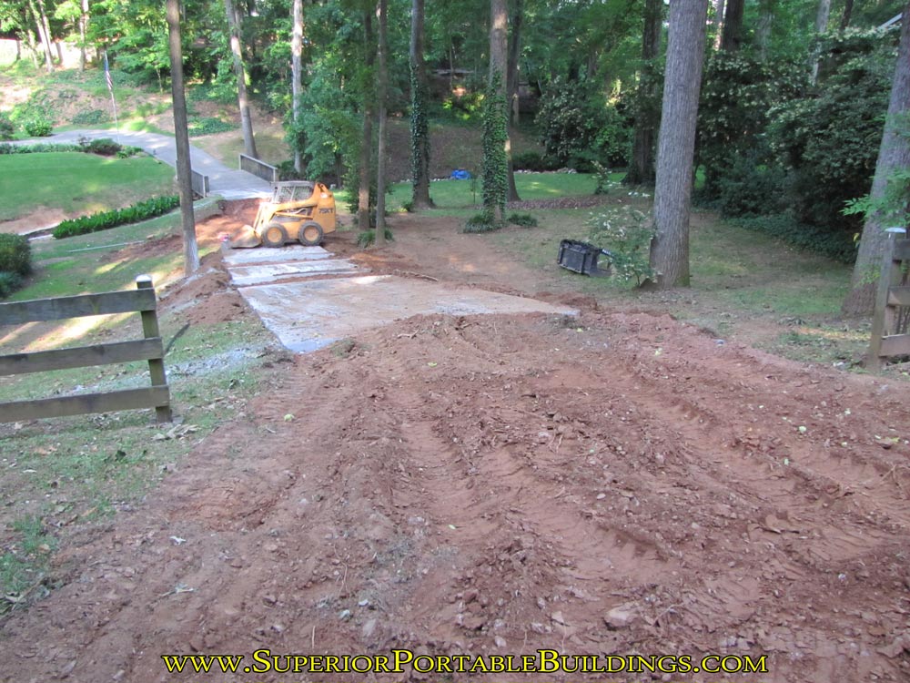 Broken concrete removed