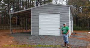 Metal barn 18. 30' wide x 30' long barn.