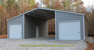 42 ft wide x 31 ft long Steel Barn 