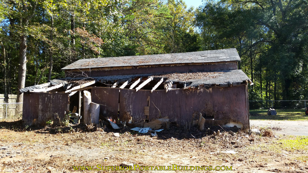 Old roof is shot.