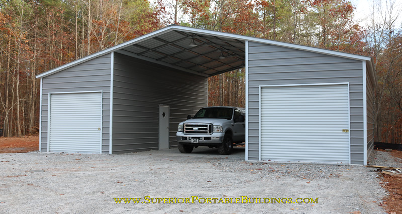 Diesel truck in building.