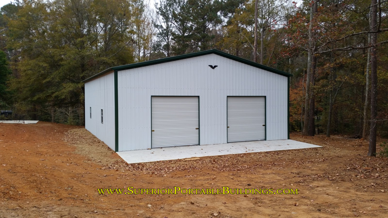 40' wide x 50' long metal building. Can be built up to 60' wide.