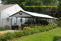 Vertical Roof Steel Carport 12 x 40 x 7