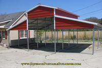 steel carport with lean tos