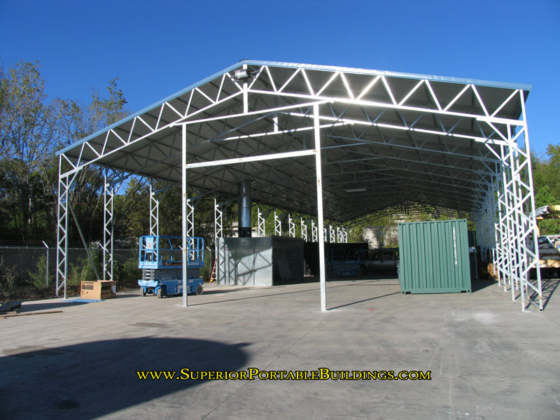 steel carport end wall door frame out