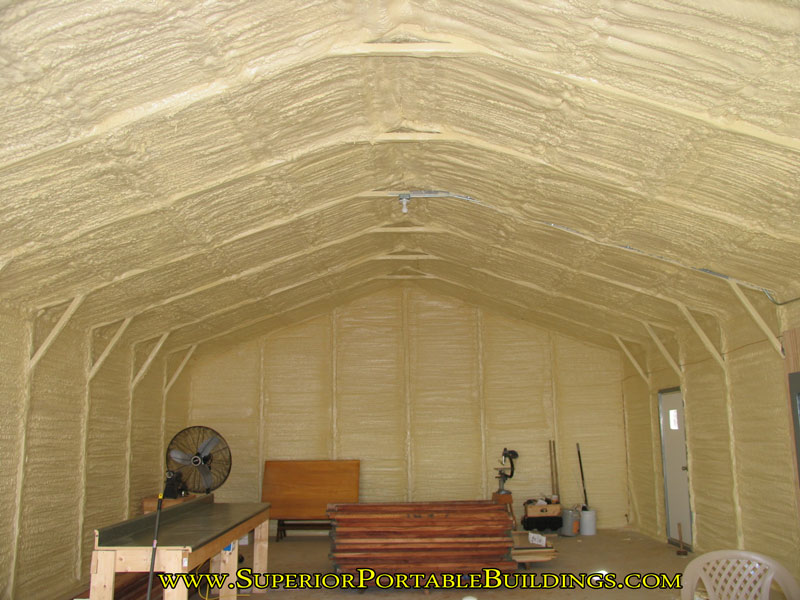 wood working steel garage insulated