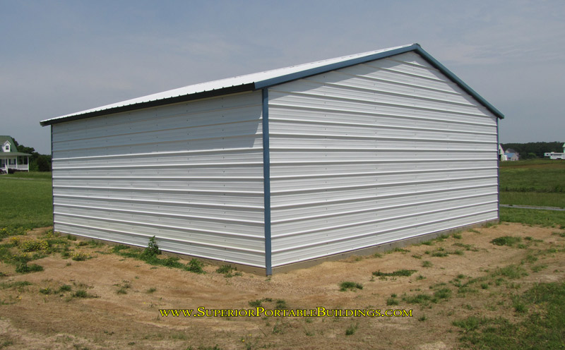 back of 30' wide x 25' long garage