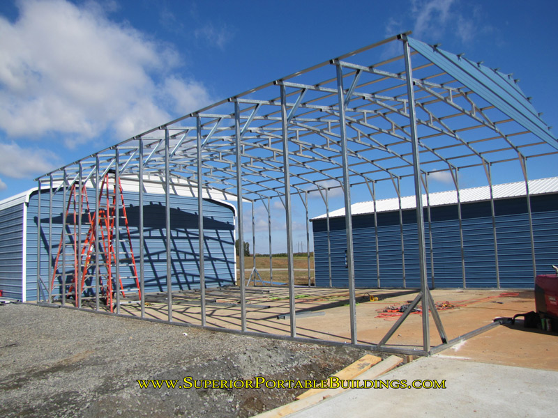 steel garage framing