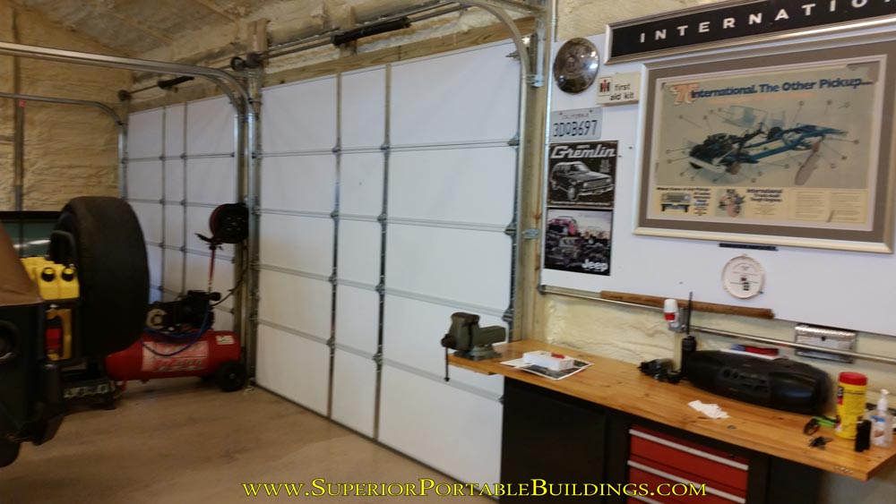 Insulated garage doors and spray foam installed.