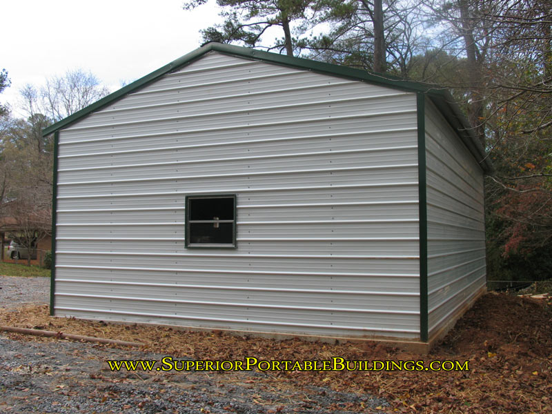 side entry 18x25x9 steel garage